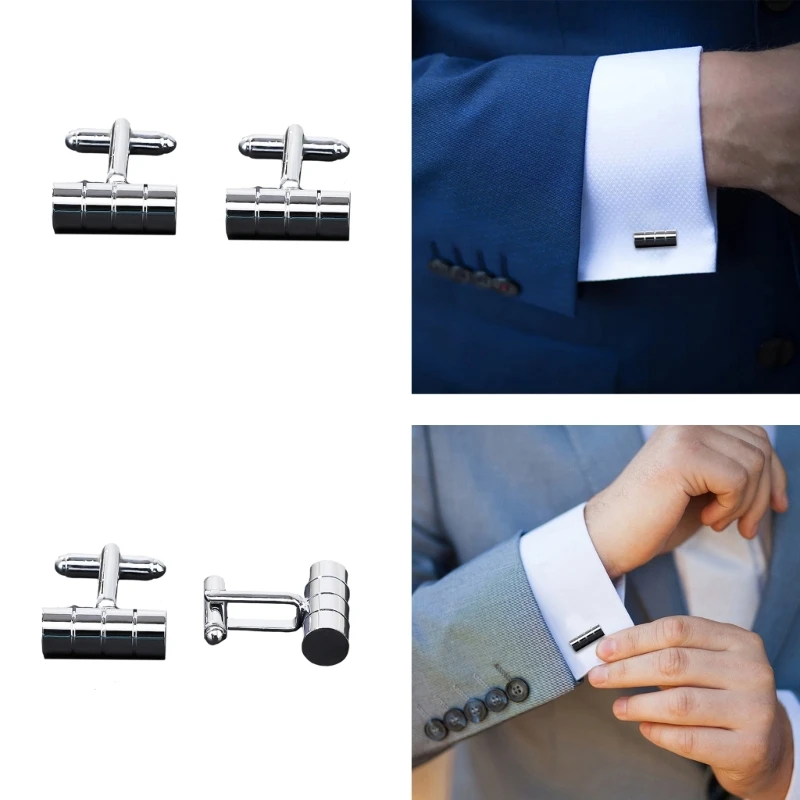 

Men’s Suit Cufflinks Multiuse Sleeves Button Official Business Suit Cuff Links