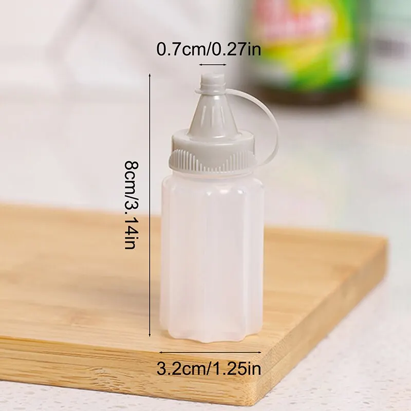 Condiment Squeeze Bottle 4PCS Kitchen Sauce Vinegar Portable Outdoor Barbecue Picnic