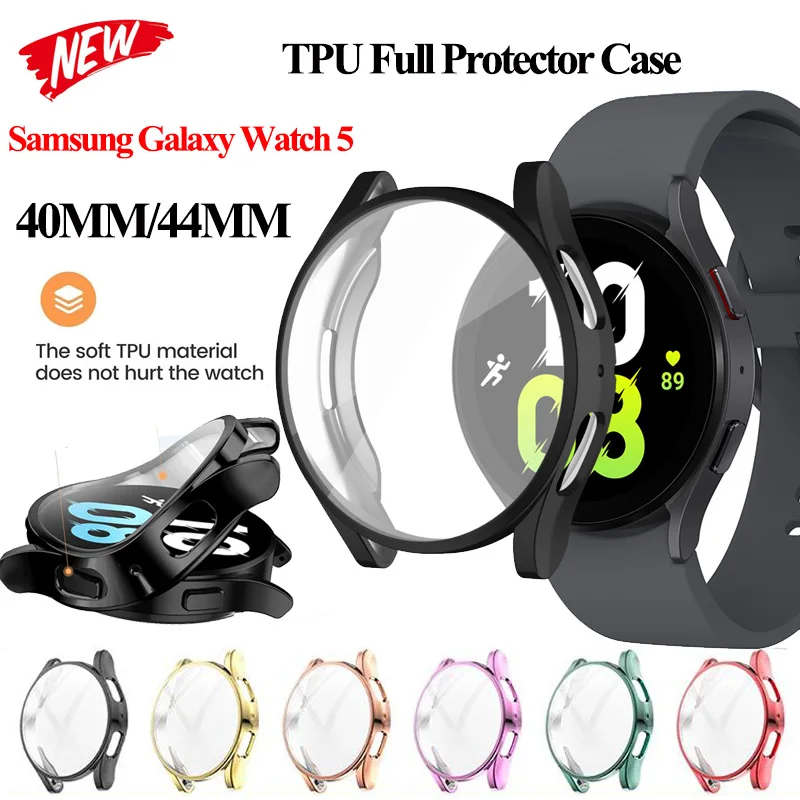 Custodia Protettiva Per Samsung Galaxy Watch 5 40Mm 44Mm Cover Tpu Custodia Protettiva Per Schermo Per Samsung Watch 5 Full Coverage Shell