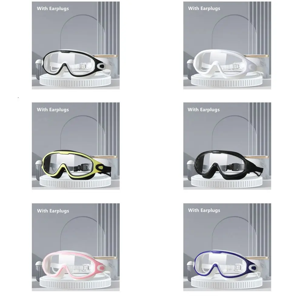 Professional Multi-color Big Frame Silicone Anti-UV Anti-Fog Swimming Goggles Diving Eyewear Swimming Glasses Swim Eyewear