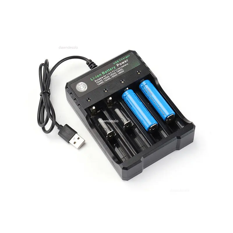 Charger adapter battery charger battery charger adapter 4 slots 18650 charger independent charging 3.7V Li-ion battery smart charger for 10440 14500 16340 16650 14650 18350 18500 18650