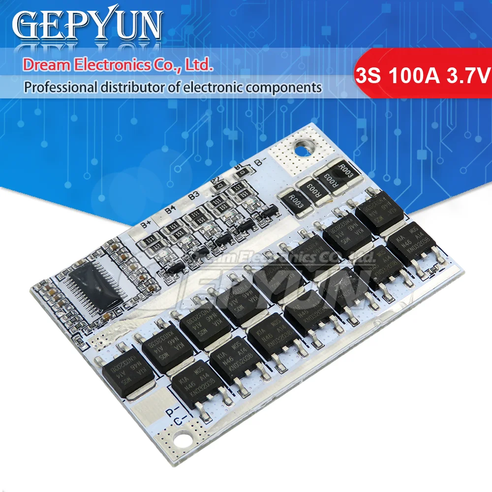 3S Bms 3.7V 100A Li-Ion Lmo Ternario Circuito Di Protezione Della Batteria Al Litio Li-Polimero Balance Charging