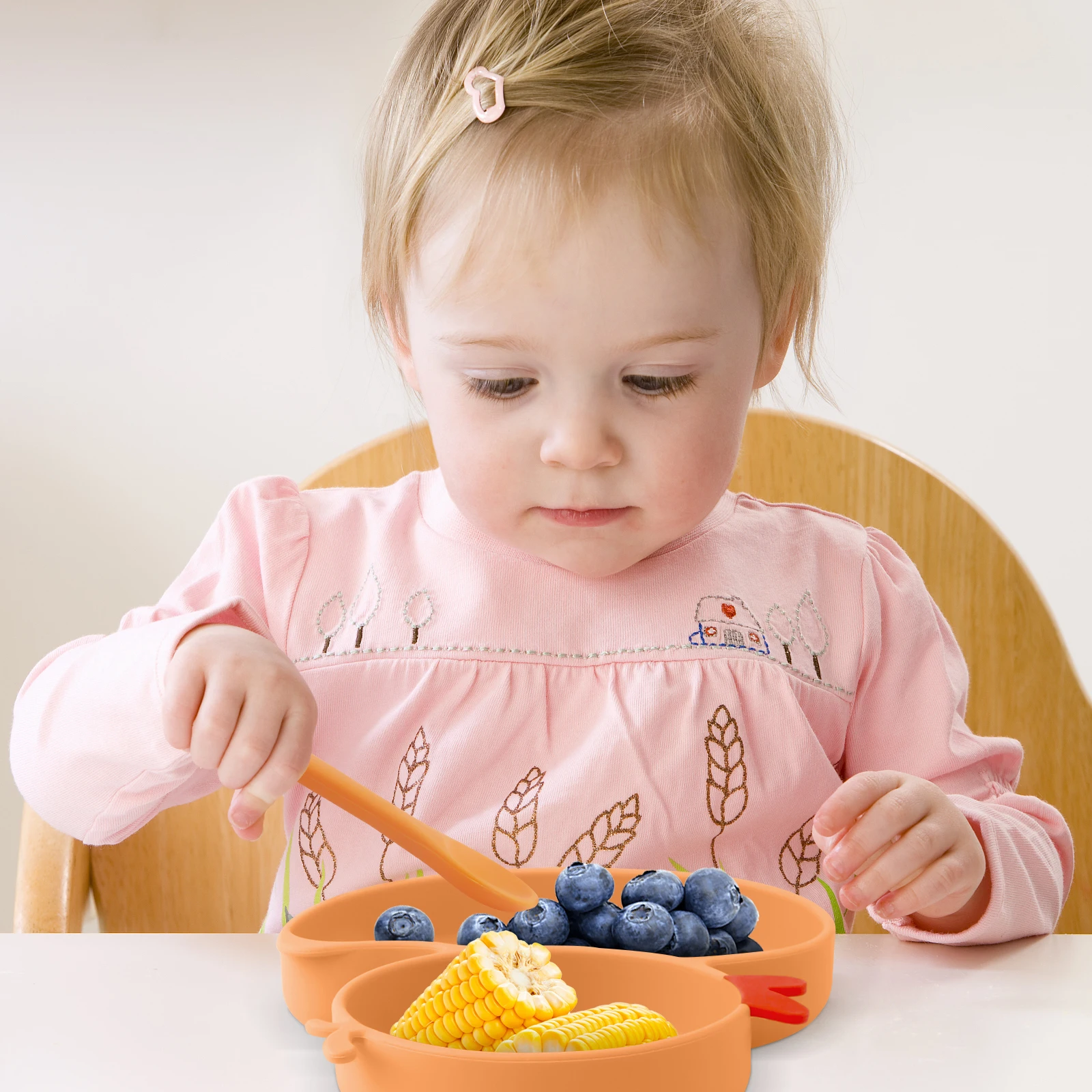 Aktualizovat silikon děťátko talíř roztomilá žlutý kachna děti nádobí sání talíře pro batolata děťátko tvoření krmení sání dinnerware