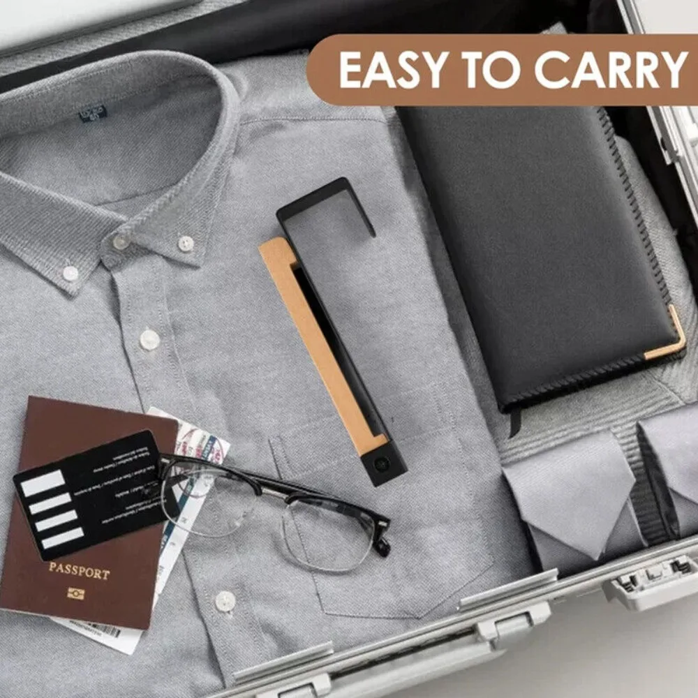 Foldable Metal & Wood With Anti Slip Strip Easy Install No punching Rear Door Hook Over Hanger The