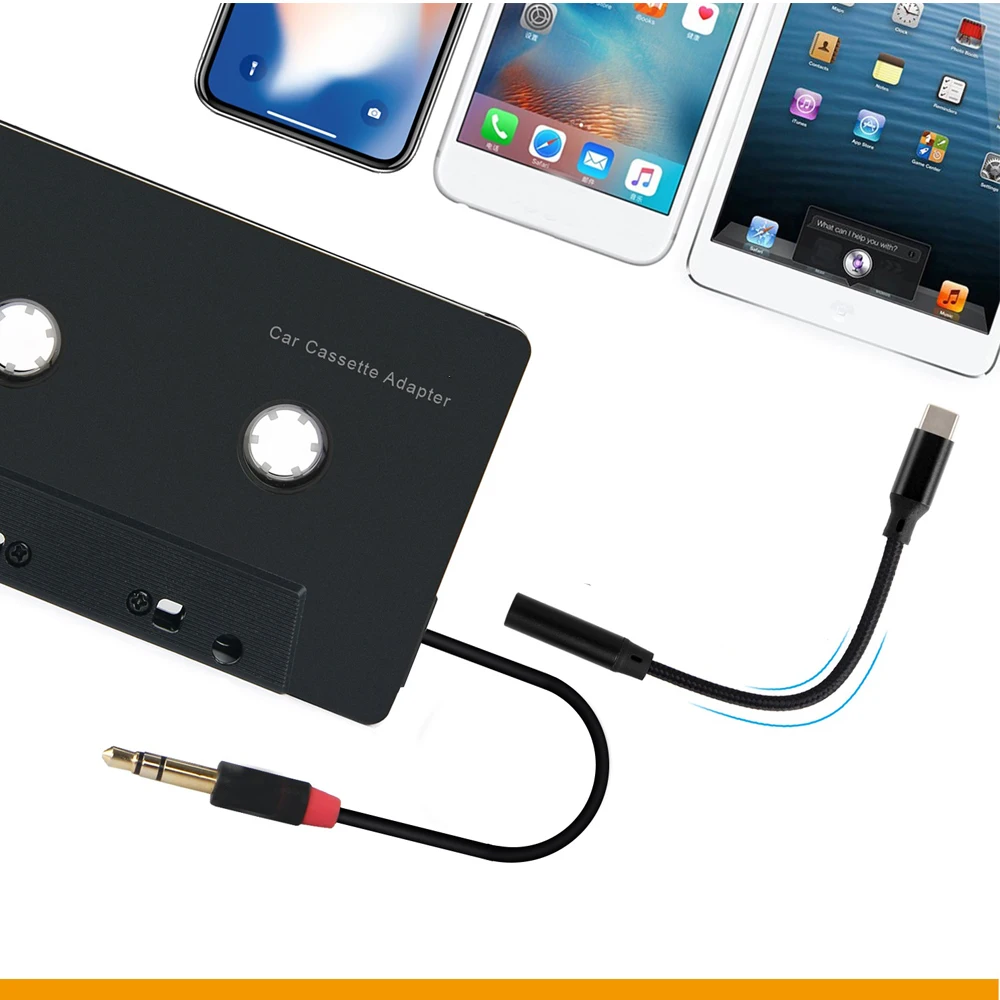 Cassette Player Converter Aux Adapter Car Tape Audio Cassette Mp3 Player Converter 3.5mm Jack Plug For iPod iPhone MP3 Phone AUX Cable CD Player