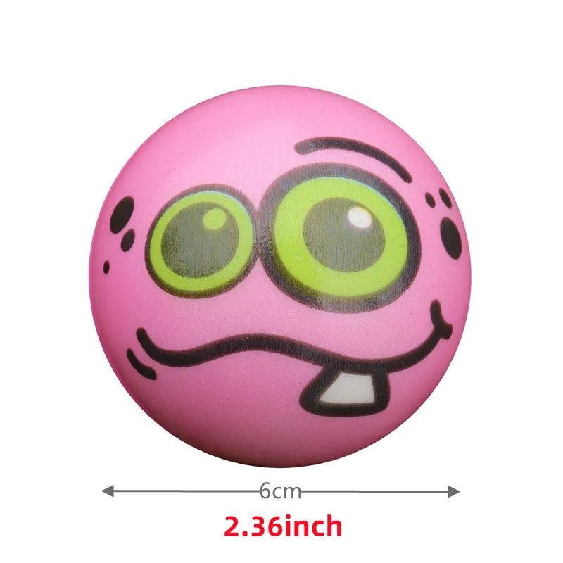 Kids Expression Soft Balls Toy Funny Sponge Stress Ball Squeeze Smiley Face Grimace PU Foam For Kids For Adults Sports Toy Ball 5