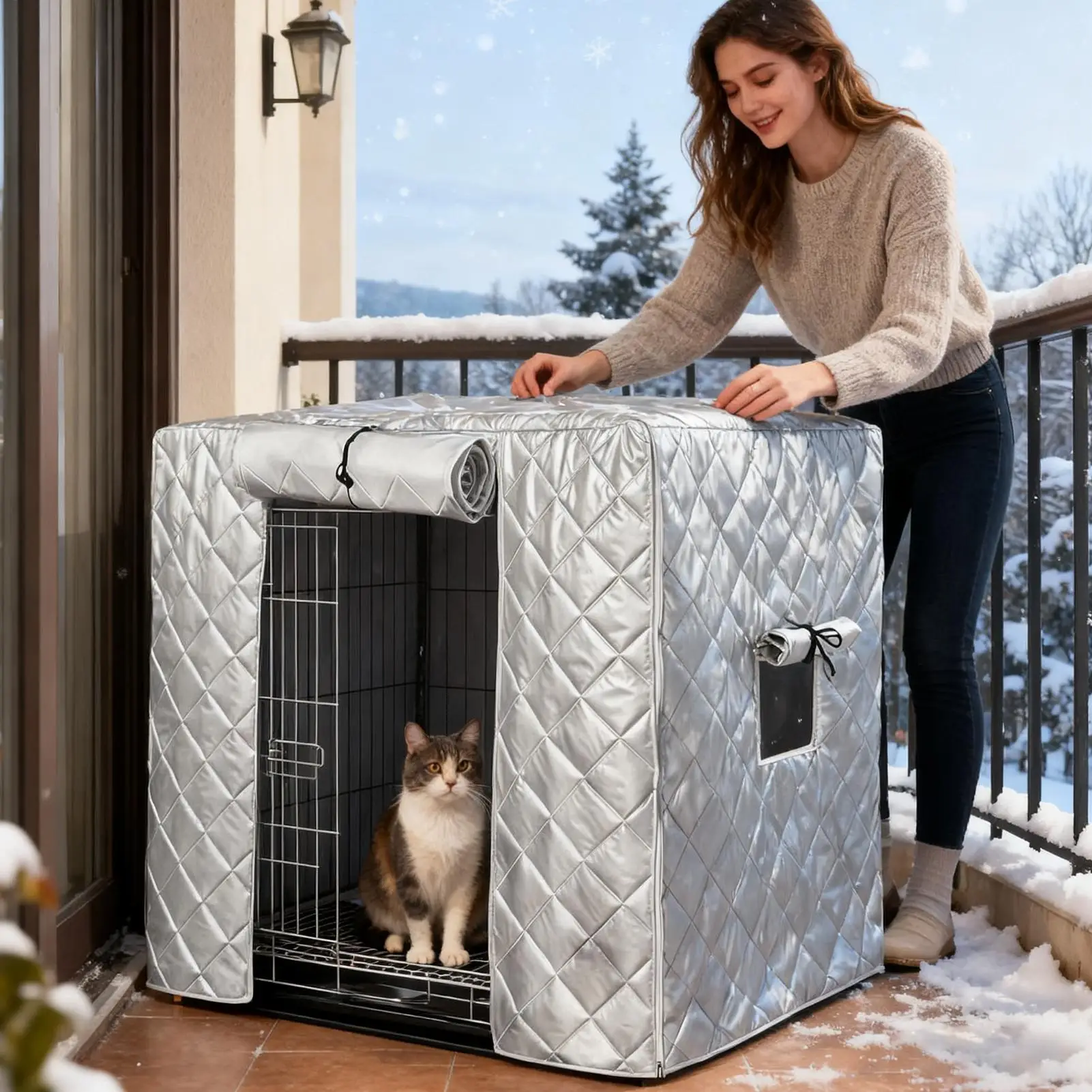 Dog Crate Cover Waterproof Windproof Pet Supplies Pet Kennel Cover For Indoor Outdoor Garden Patio Porch Yard