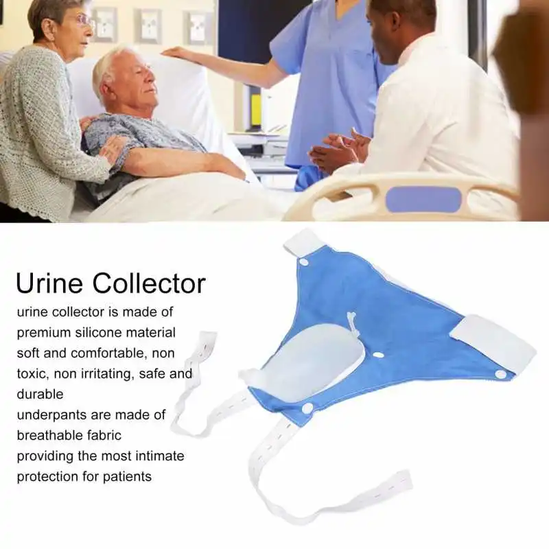 Urine Collector Reusable Silicone Urinal Leakproof Urine Catheter Bags Portable For The Elderly