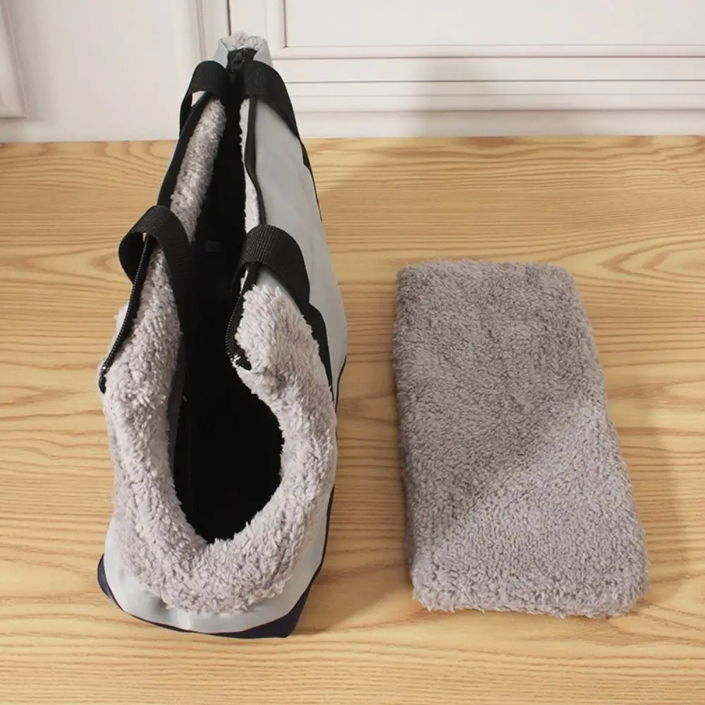 Portable Warm Pet Carrier Bag Waterproof Breathable Cat Sling Bag Foldable Color Block Pet Handbag Outdoor Activities