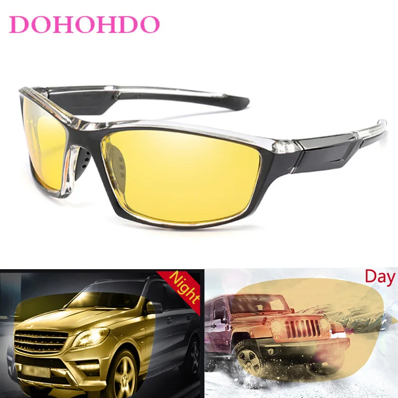  - DOHOHDO Night Vision Anti-glare Glasses For Driving Men Polarized Sunglasses Yellow Lens Eyeglasses Fishing Driver Goggles Gafas