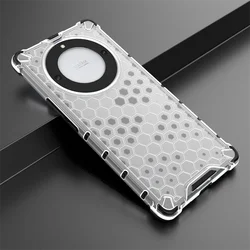 Honeycomb Shockproof Translucent TPU Armor Case - Durable Protective Cover for Honor X6S (Clear)