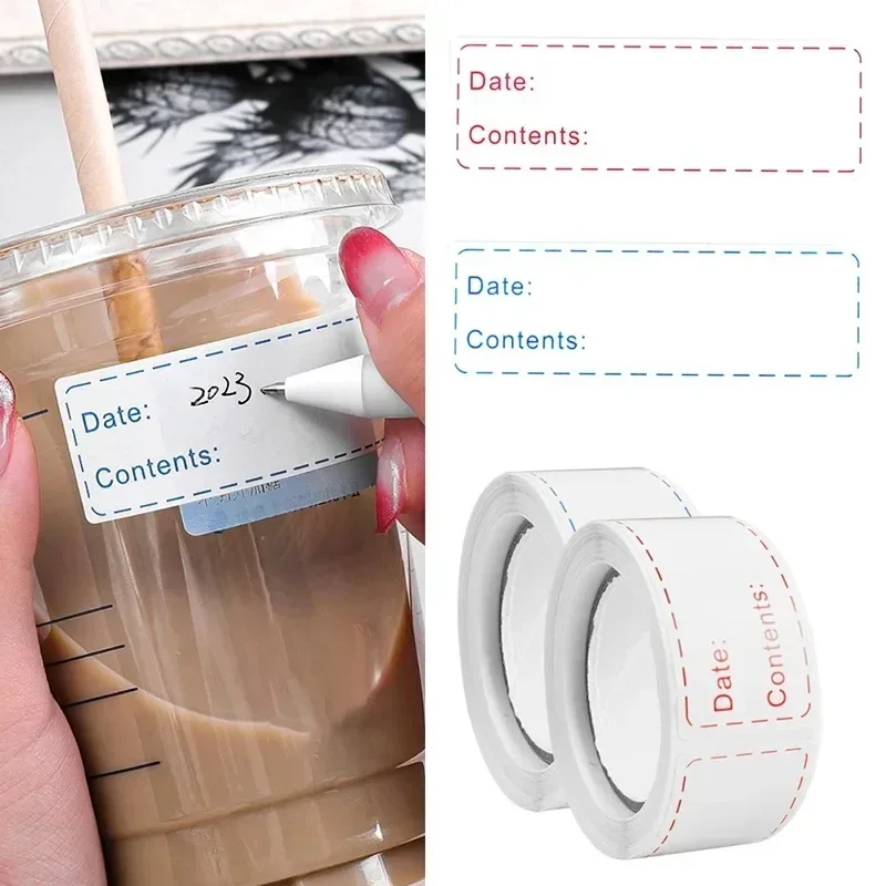 Removable Hand written Blank Stickers for Students Self-Adhesive Freezer Refrigerator Food Storage Paper Sticker DIY Labels removable hand written blank stickers for students self adhesive freezer refrigerator food storage paper sticker diy labels