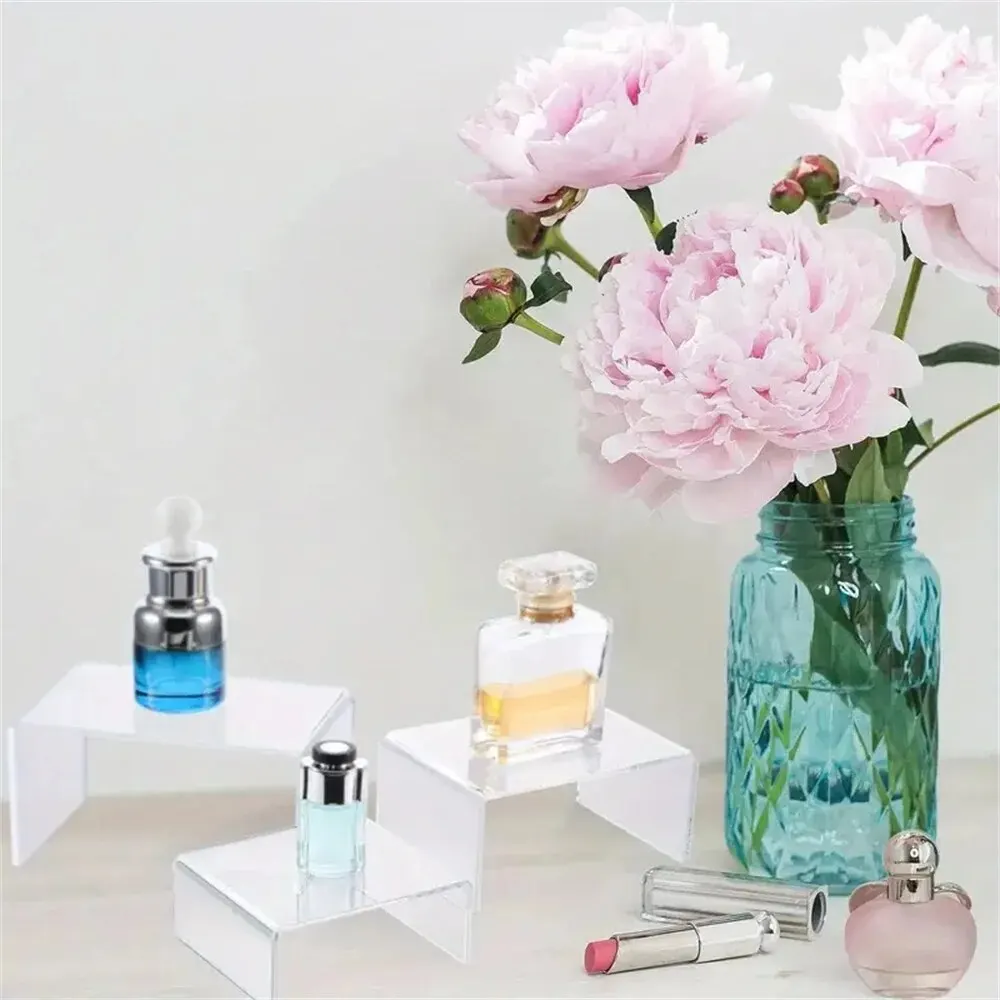 Storage Racks 3PCS Different Sizes Storage Racks Desktop File Racks Transparent Desktop Storage Racks Cosmetics Perfumes Pastries
