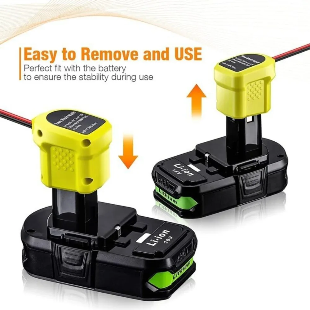 300W 파워 인버터 DC 18V에서 AC 220V 120V로 변환, 라이오비 18V 배터리용 휴대용 파워 스테이션 발전기, 2개의 AC 포트와 2개의 USB 포트 포함