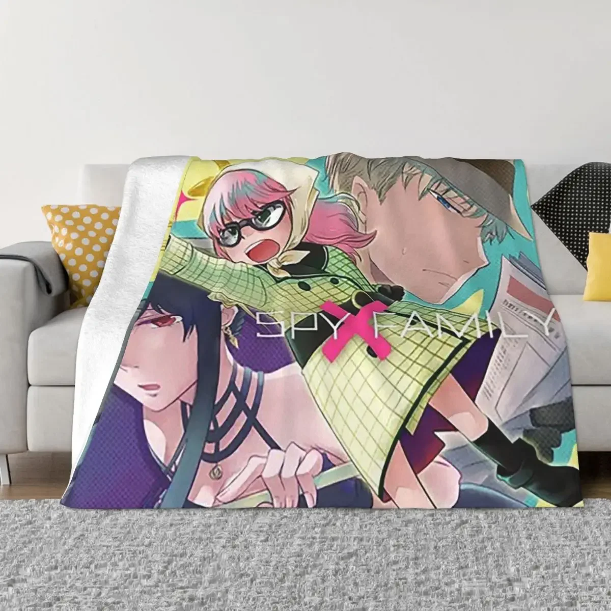 

Anime Spy X Family Child Gift Blanket Fleece Spring/Autumn Breathable Soft Throw Blankets for Bed Couch Bedspreads