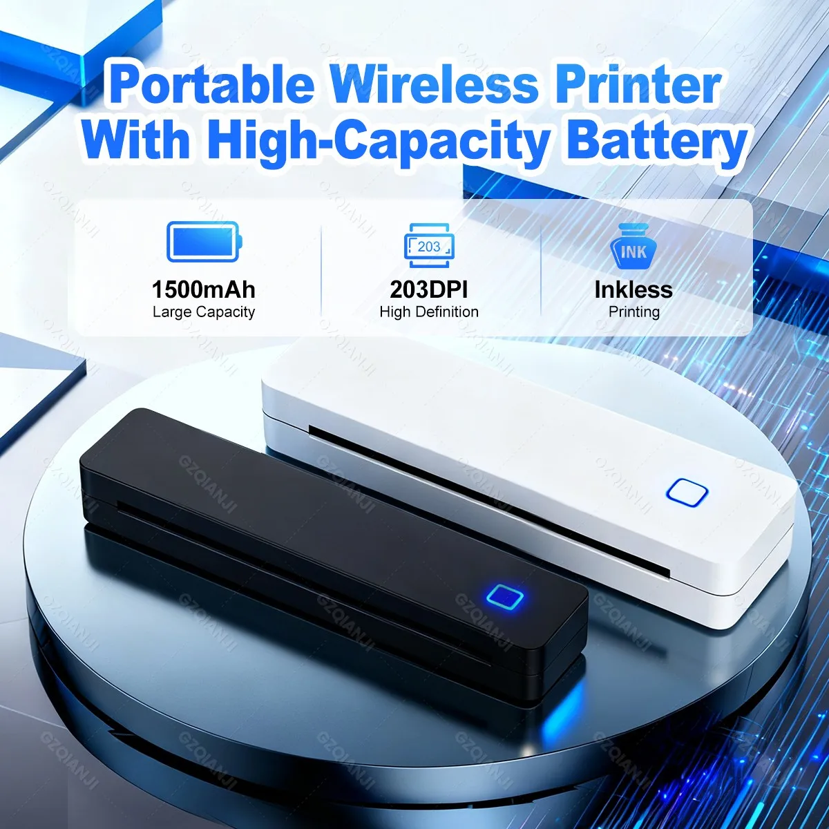 A4 Thermal Printer Bluetooth Wireless Portable Photos PDF Document Printer Support Windows/Android/iOS