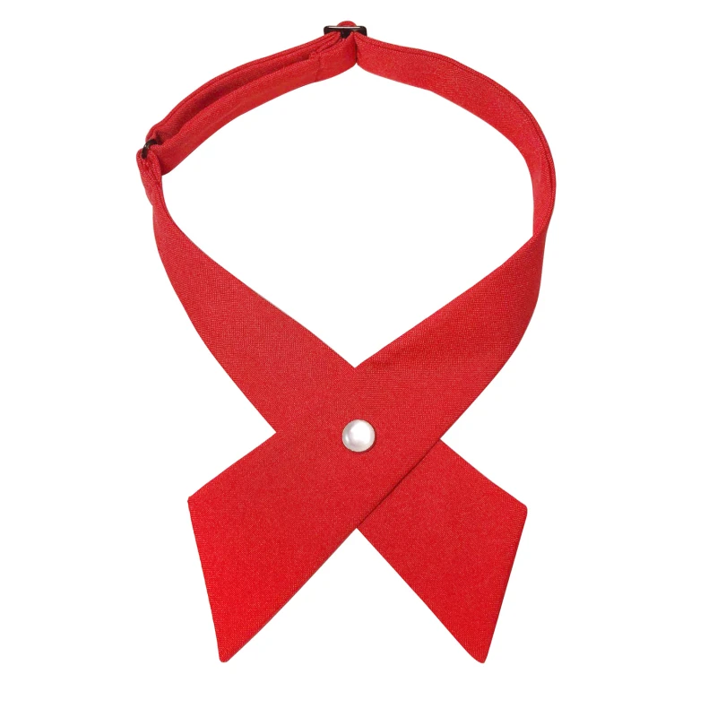Bow Tie Girl Student Uniform Solid Men's Women's Professional Cross Day Cravat Prom Graduation Casual