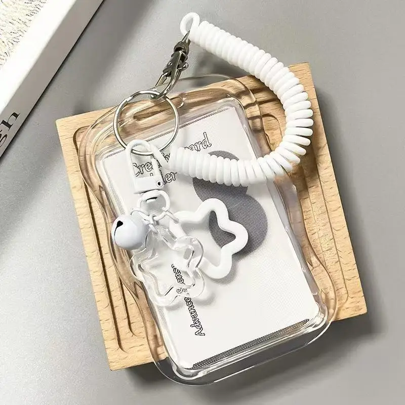 Clear Transparent ID and Card Holder with Star Design Protection