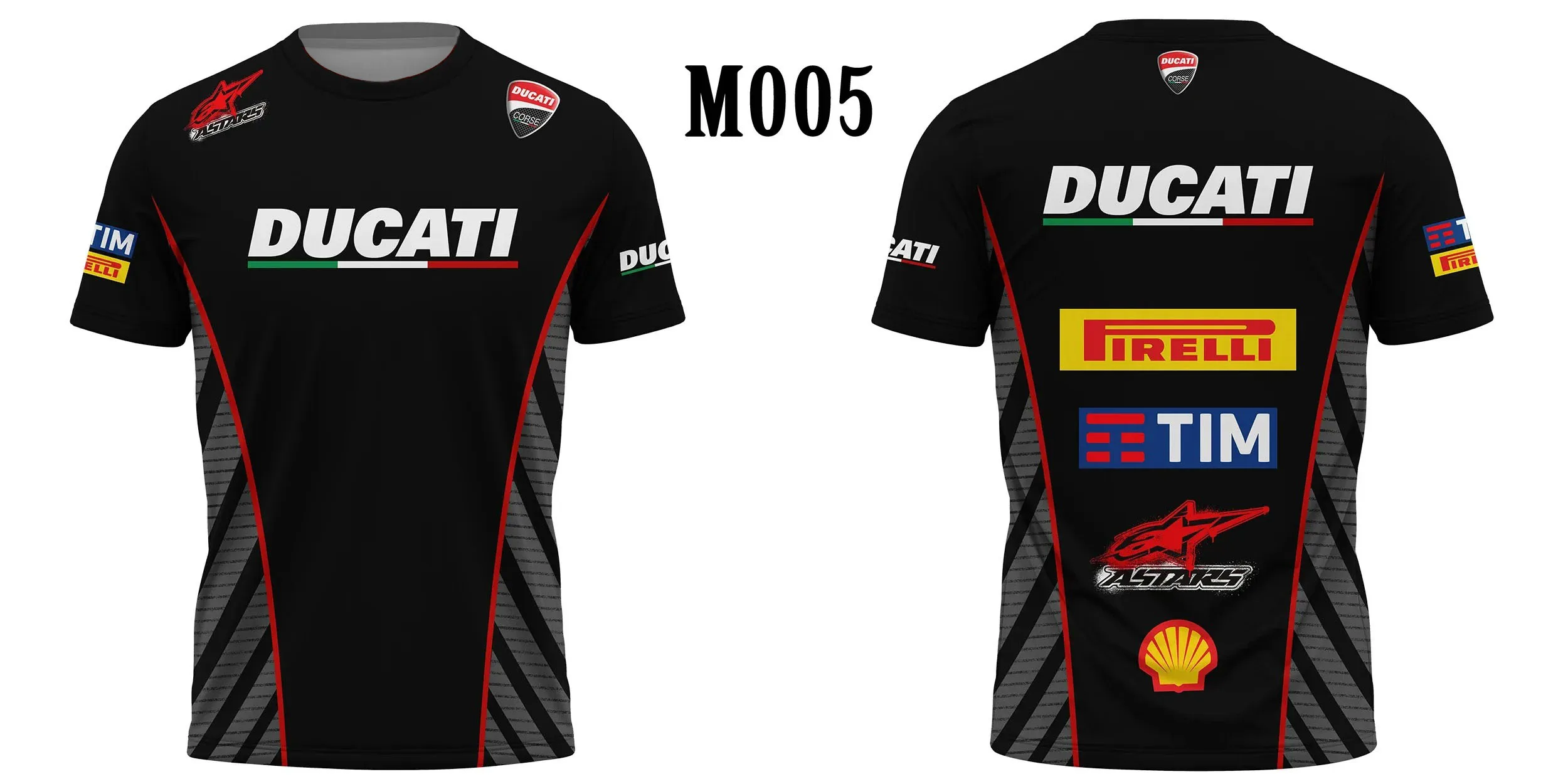 thumbnail image 1 of Camisetas de manga corta con cuello redondo para deportes al aire libre del equipo de carreras Yamaha Kawasaki para hombres y mujeres Tejido avanzado Cómodo y transpirable, 1 of 4