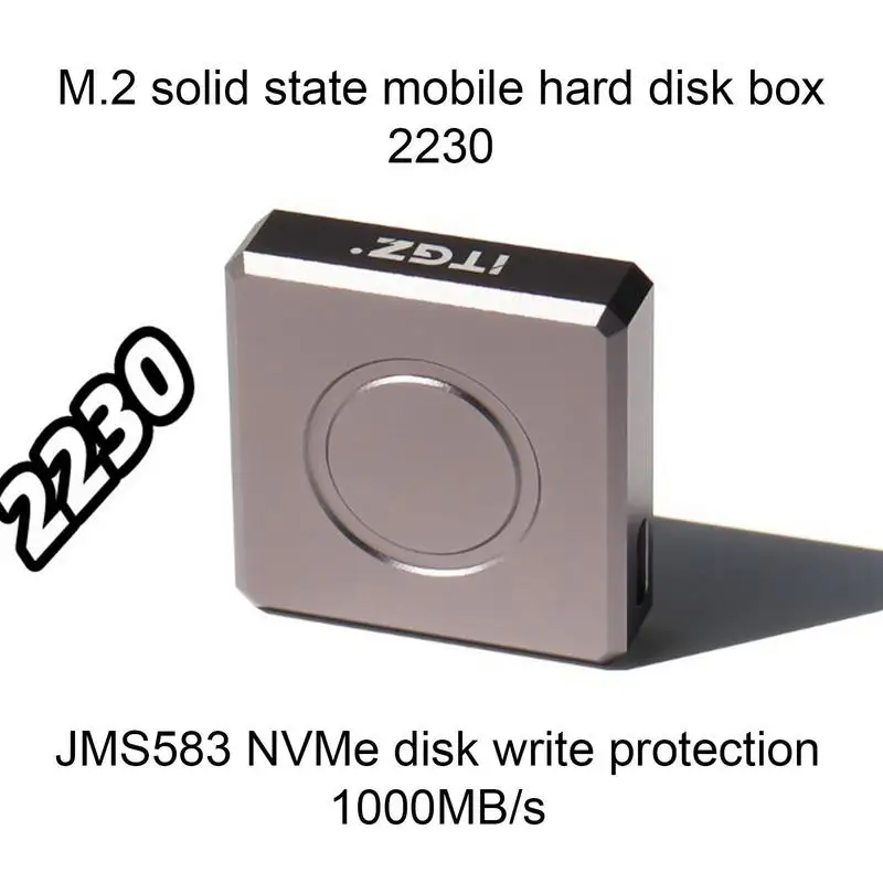 Externo para pc Portátil Nvme m2 Ssd 1000 Mbps Velocidade de Gravação e Leitura Liga de Alumínio Textura Metálica ac Cabo cc 2230 Case