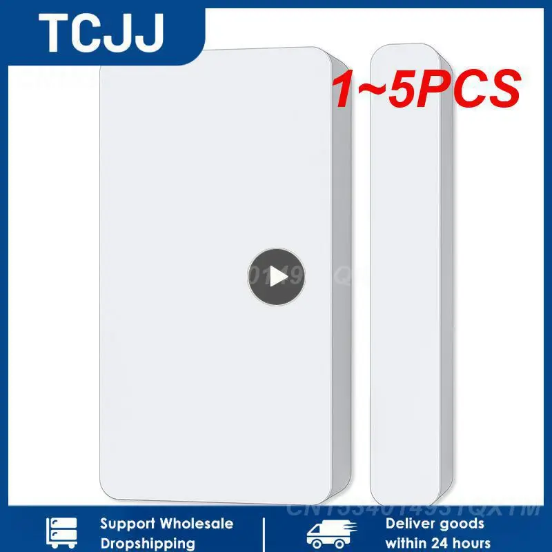 

1~5PCS 2.4ghz Tuya Smart Door Sensor Suitable For Multiple Scenarios Dual Alarm Door Open Closed Detectors Sensor White