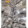 Decorative Ceiling Hanging Inflatable Mirror Ball Balloon Giant Mirror Ball Gold And Silver Rainbow Outdoor Disco Ball Floating 3