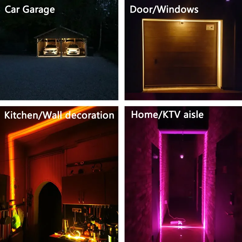 Led Light Led Wall Lamp Wall Light 12W LED RGB Wall Lamp Windows Sill Light For Home Door Frame Corridor Balcony Garage Hotel Restaurant Remote IP67 220V 110V