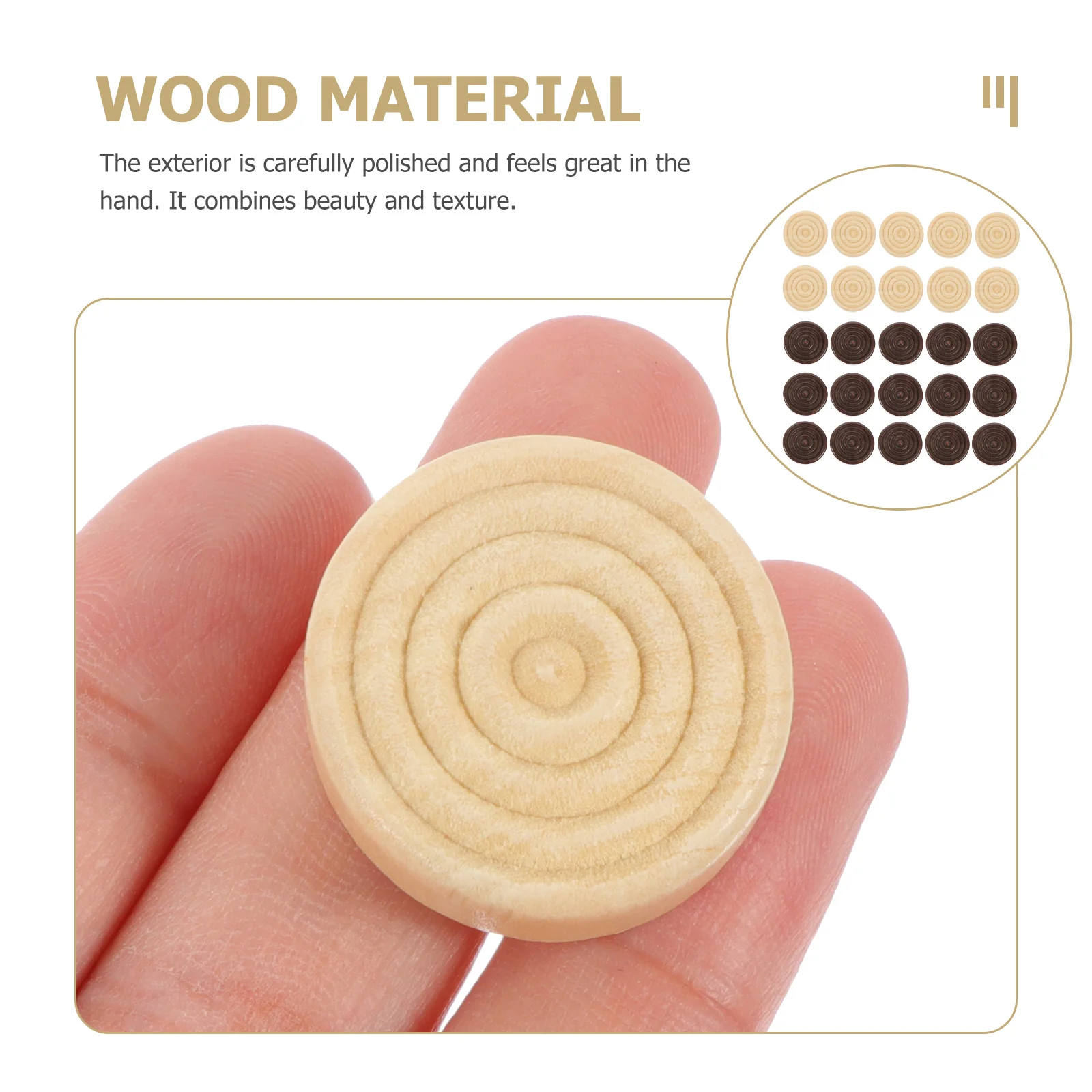 48 Pcs Checkers Checked Accessories Chips Wooden Replacement for Game Chess Travel