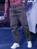 2024 Amazon Summer New Men's Work Pants European and American Independent Station Drawstring Multi Pocket Casual Pants 3