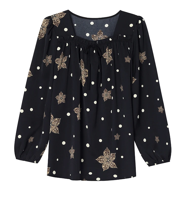 Loose Clothes Women 2024 Autumn Elegant Office Lady Button Shirts Casual Retro Vintage Ruffles Tunic Peplum Belly Tops Blouses