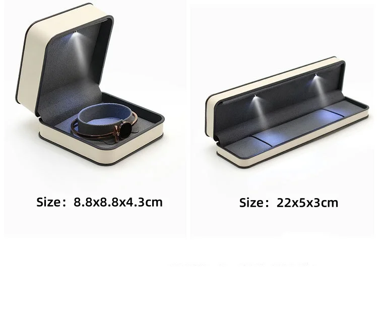 LED Light Jewelry Gift Box – Elegant Velvet Case for Rings, Necklaces & Bracelets with ... - SKU LJB16961 - UGI Packaging