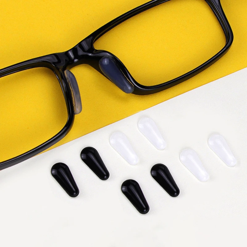 5PairsAdhesiveEyeGlassesNosePadsDropShapeStickonAntiSlip