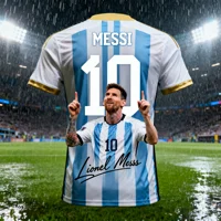 2026 AI MESSI #10 Fan Edition Football Jersey Kids and Adults Soft Training Tee Suitable for Hot Summer Sports Activities 1