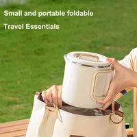 Nouveau 800ml petite bouilloire électrique Portable pliable 3 en 1 multifonctionnel voyage bouilloire électrique ménage cuiseur à riz marmite 5