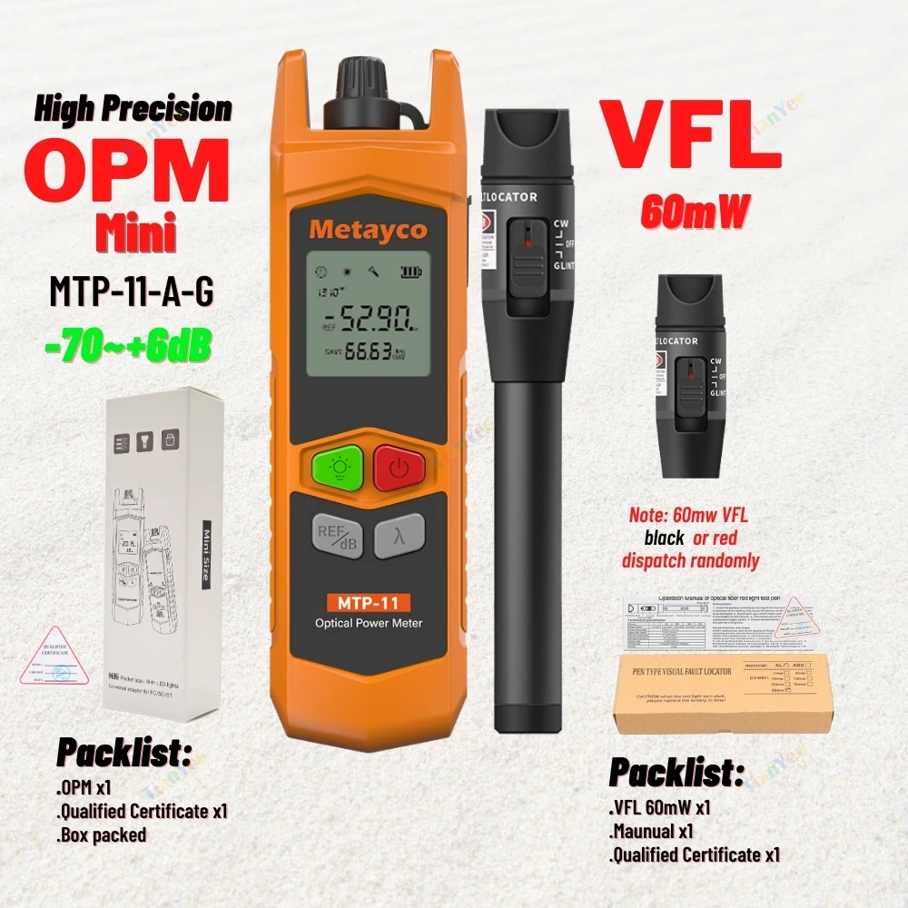Enhanced Fiber Optic Tool Kit with Power Meter and Visual Fault Locator