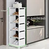 Large-Capacity Multilayer Shoe Rack, Easy Assembly Metal Frame & Fabric Interlayer Storage Shelf for Entryway Hallway, Organizer 6