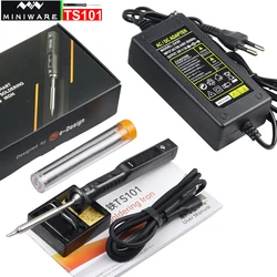 TS101 Mini USB Digital Electric Soldering Iron Kit with 24V 3A Power Adjustable Temperature Smart Solder Station 65W MAX