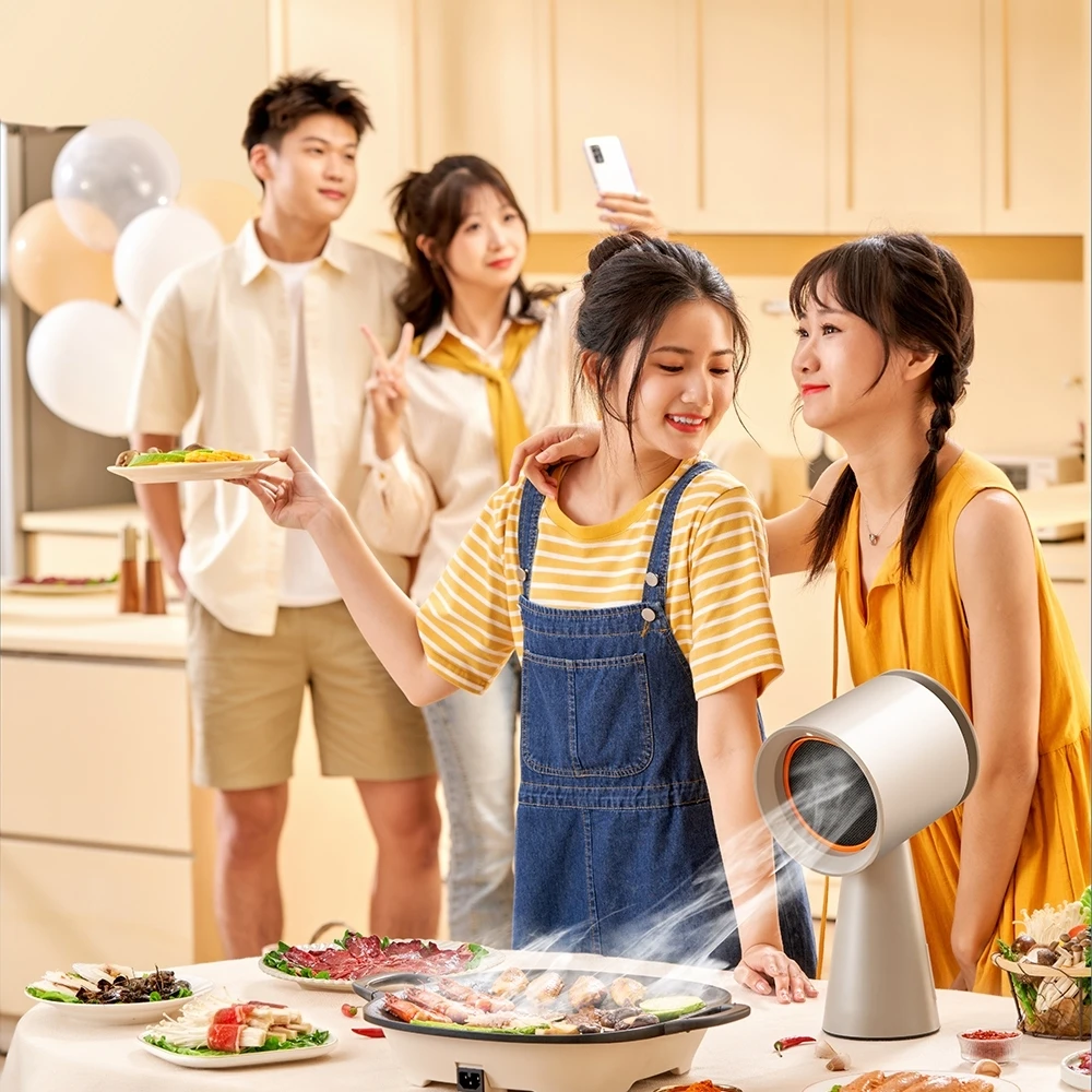 Kitchen Cooking Purifiers Portable Desktop Kitchen Range Hood With Carbon Filter 2
