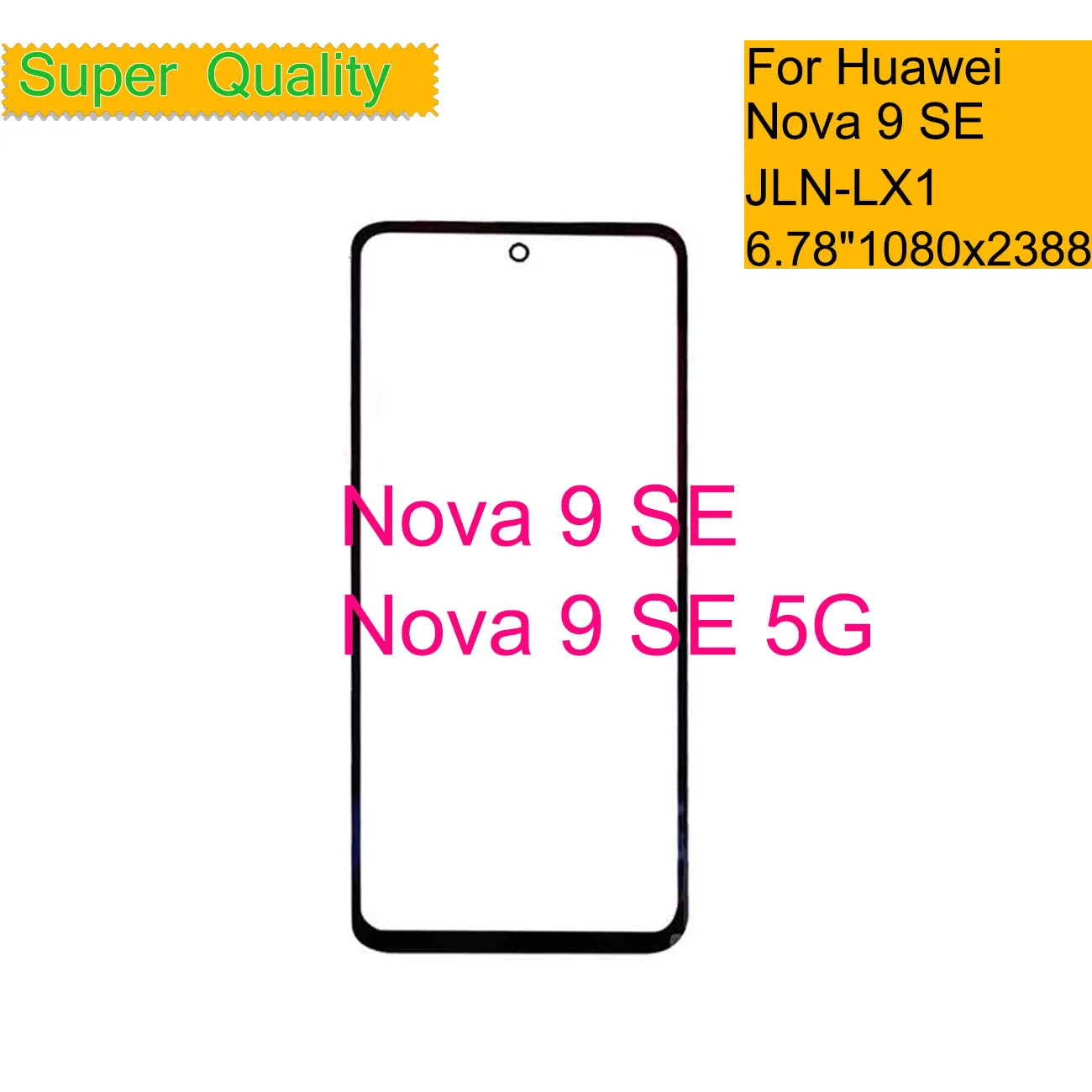 

10Pcs/Lot For Huawei Nova 9 SE 5G Touch Screen Panel Front Outer Glass LCD Lens With OCA