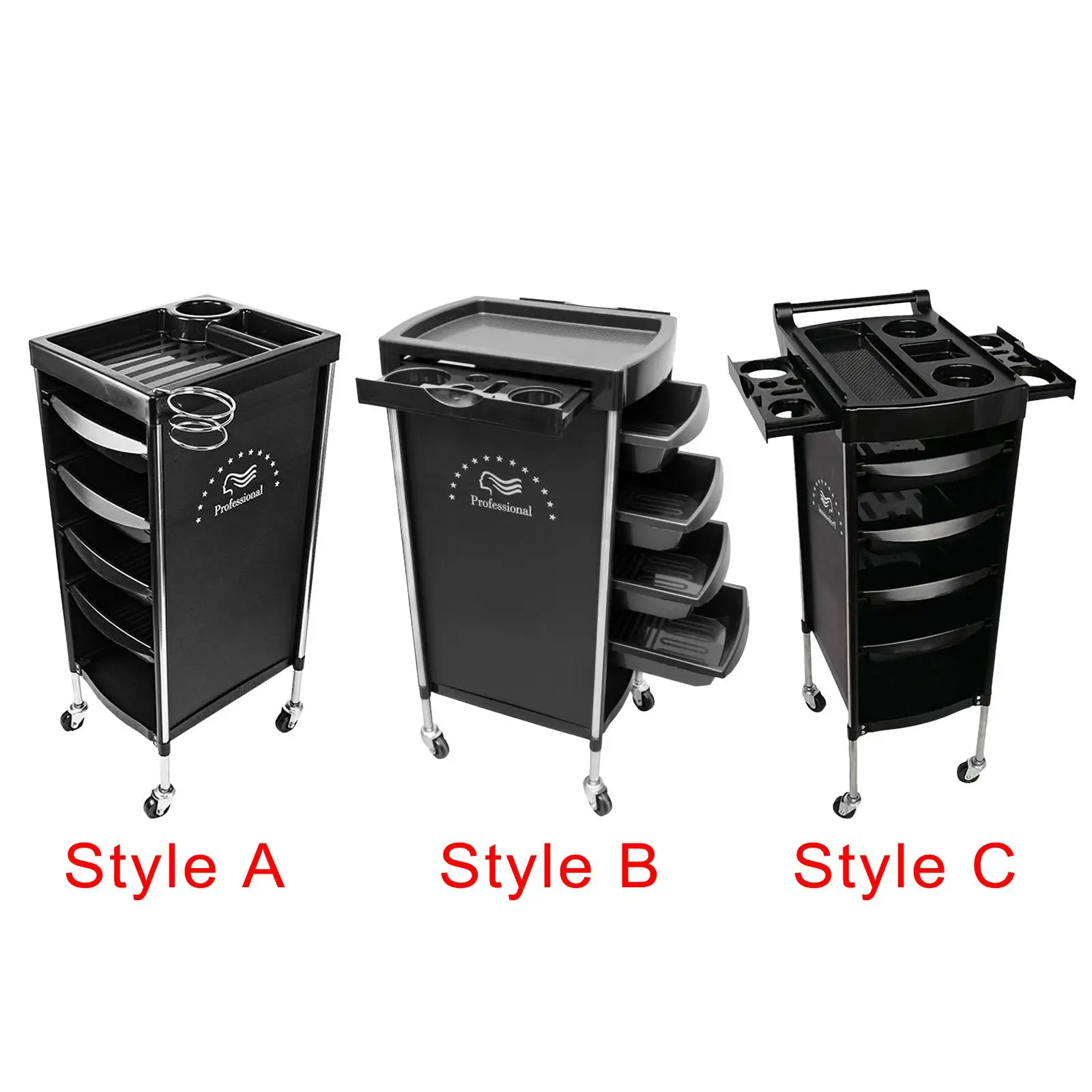 

Movable Rolling Cart ,Storage Hair Cart with Wheels, Multipurpose 6 Tier Rolling