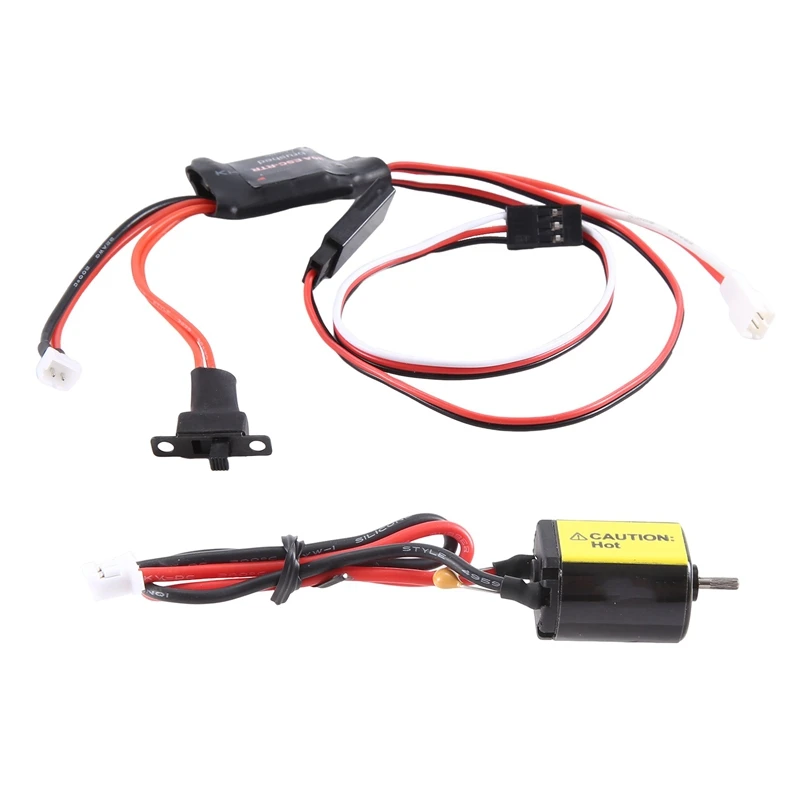 

RXAZ 30A Brushed Esc & 88T Strong Magnetic 030 Motor Combo For RC Car 1/24 SCX24 RC Crawler Upgrades Kit PH2.0 2Pin Connector