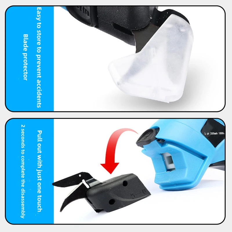 ZK40 Electric Scissors Cloth Cut Machine Lithium Charging Leather Sewing Tailor Scissor Tungsten Steel Blade Portable Hand Tool 6