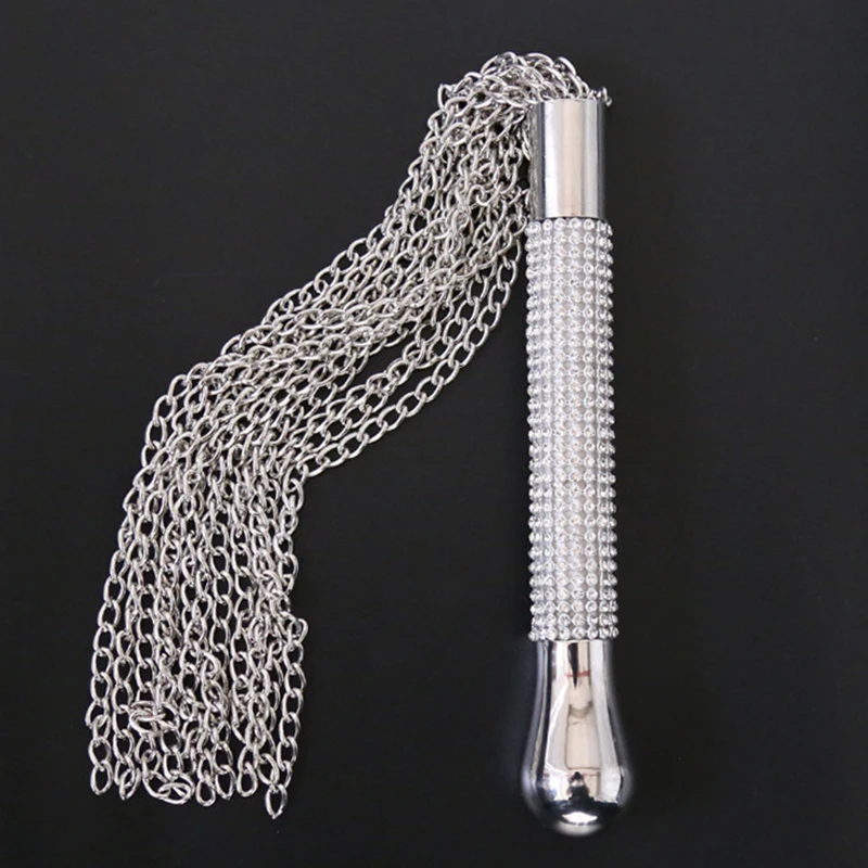 

Кнут из металлического сплава цепь кисточка короткая Фотографическая ручка из кристалла