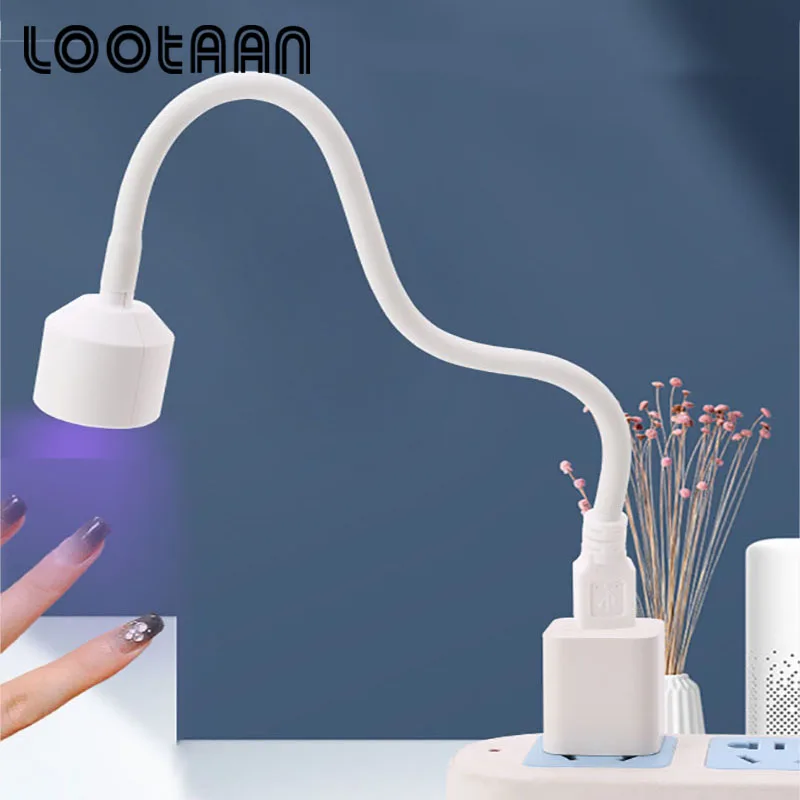 Lootaan Mini Nail Dryer Uv Led Lamp Foldable Usb Light For Nail Gel