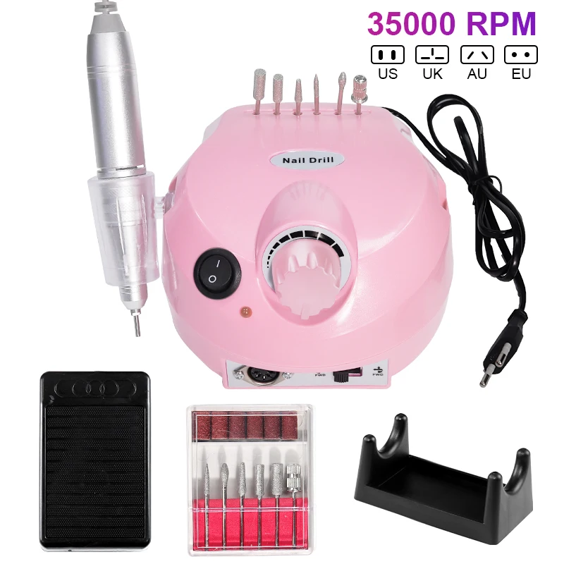 35000/20000 RPM Electric Nail Drill Machine Mill Cutter Sets for Manicure Nail Tips Manicure Electric Nails Pedicure File Tools 2