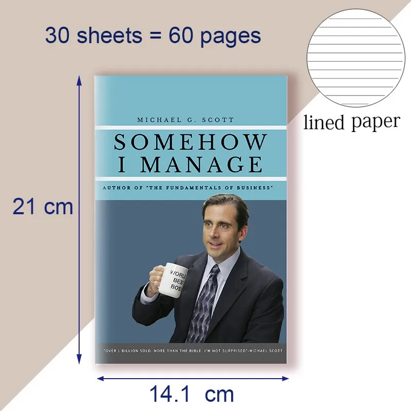 دفتر ملاحظات مقاس A5 مع اقتباس مايكل جي سكوت - كيف...