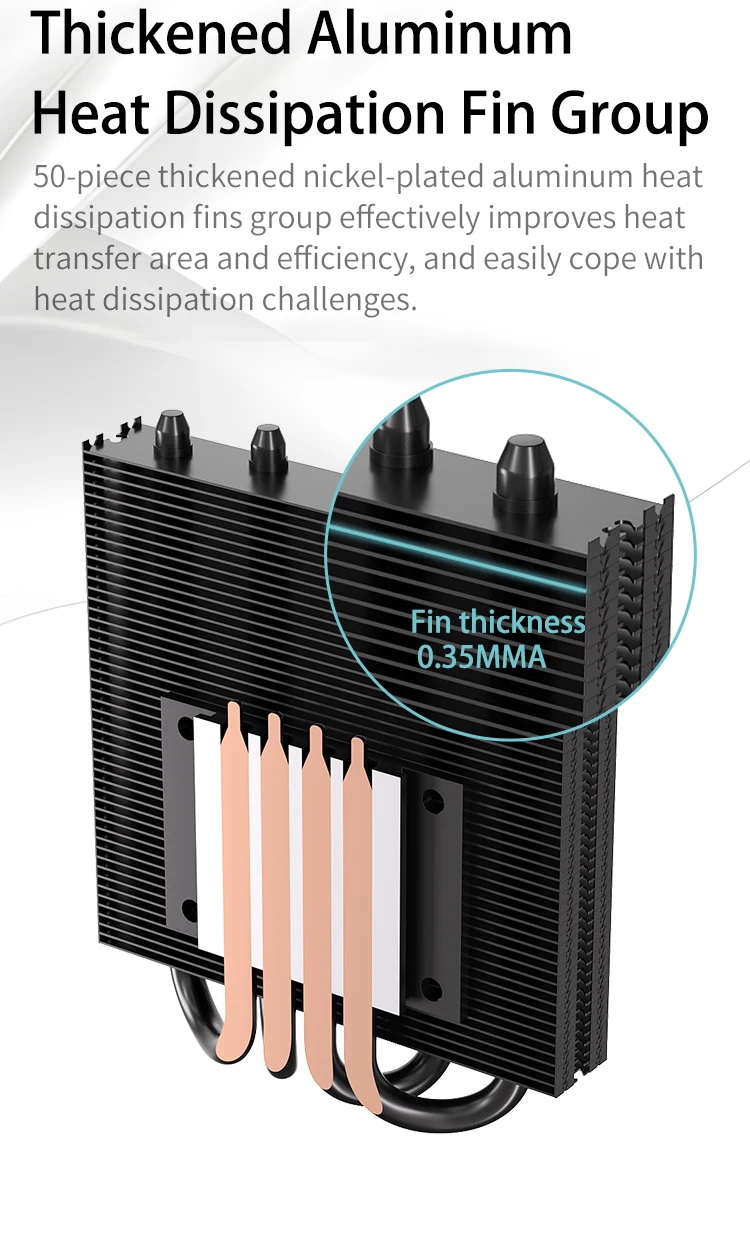 TE-37 CPU Cooler ITX PC 37mm Radiator TDP 120W with UT9015 Ultra-thin PWM Coolin
