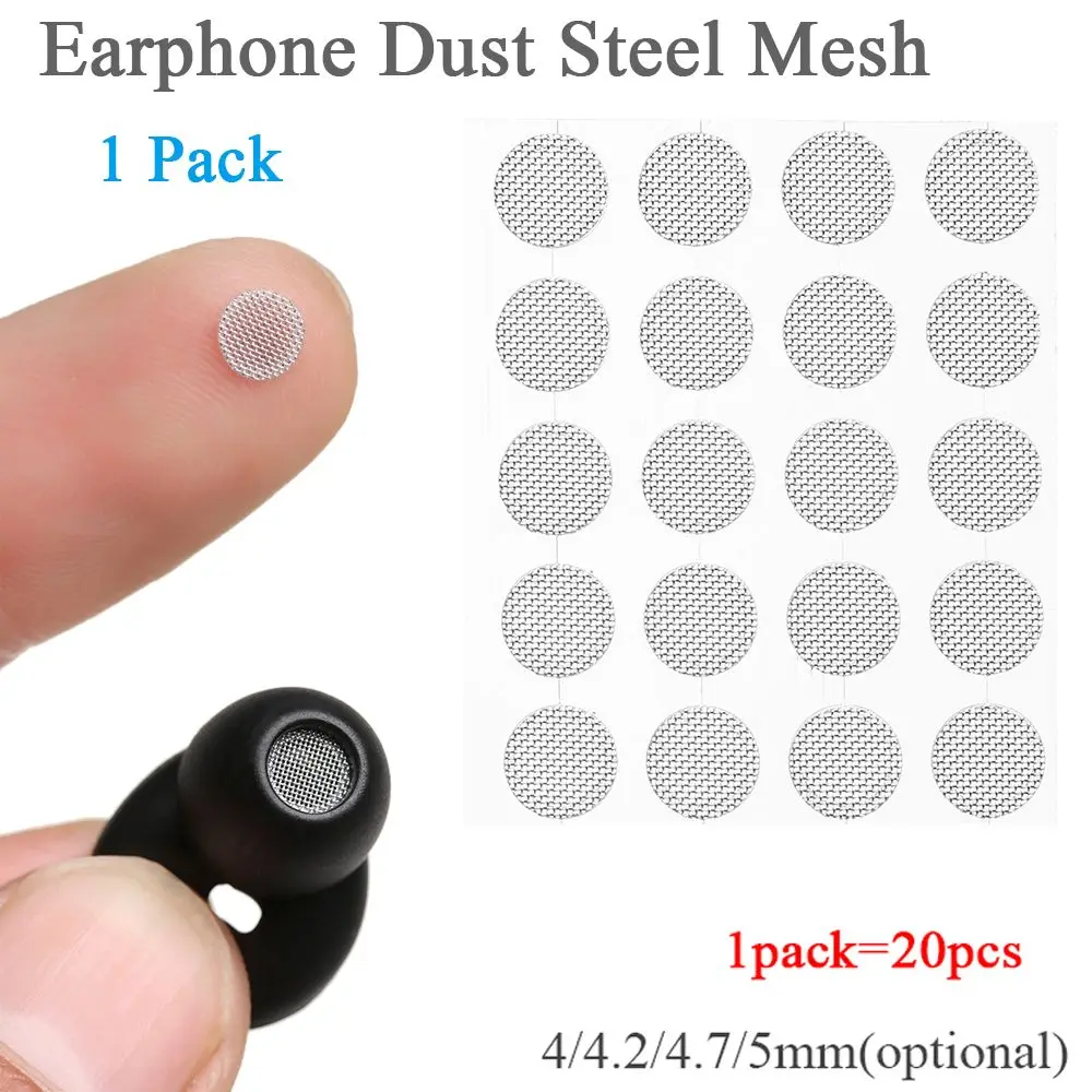 

4mm 4.2mm 4.7mm 5mm New Headset Replacements In-ear Headphones Parts Dustproof Net Steel Mesh Filter Screen Dust Network