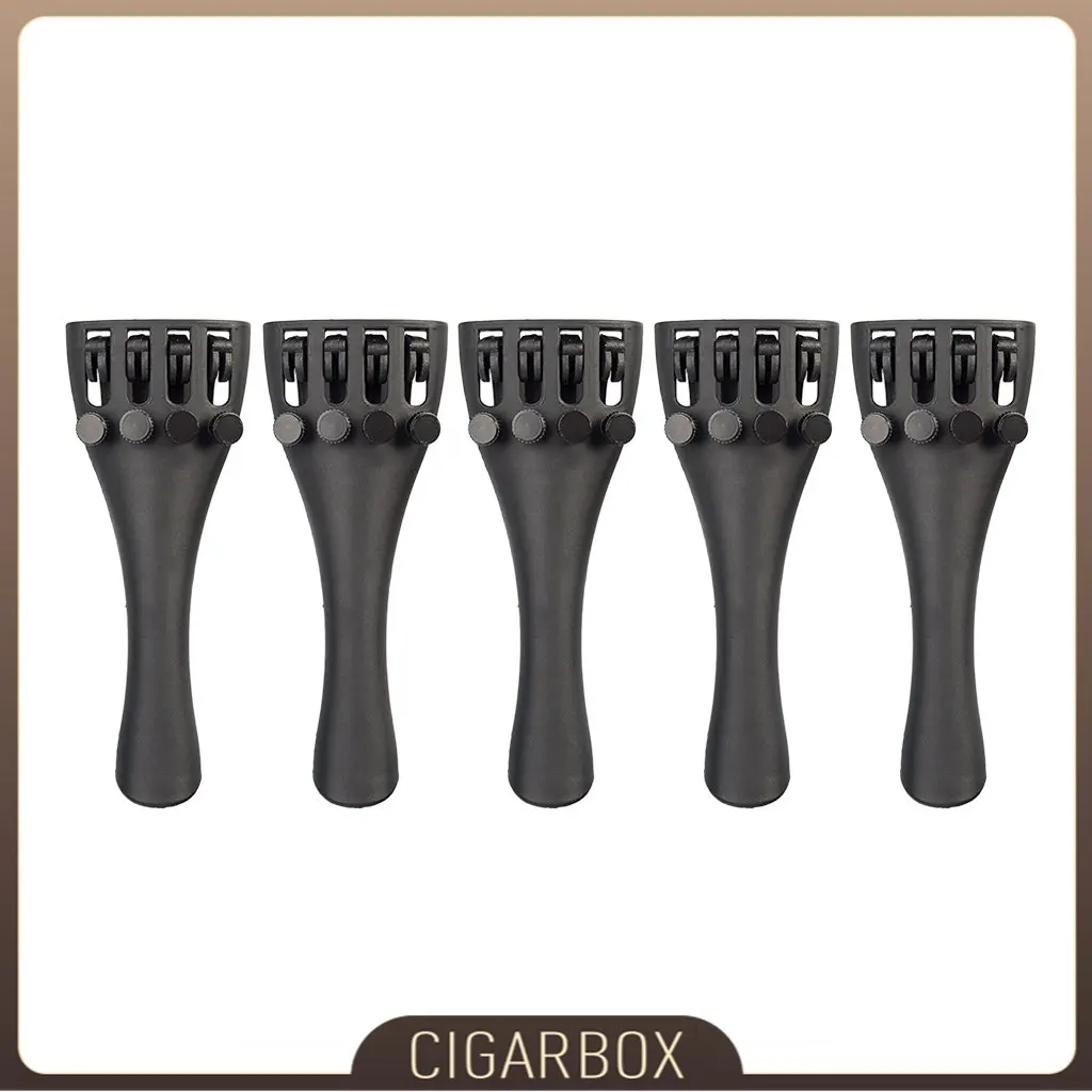 

5PCS 4/4 3/4 1/2 1/4 1/8 Carbon Fiber Tailpiece Violin Carbon Fiber Tailpiece W/4 Tuners For Violino Violin Parts & Accessories