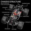 KF18 4WD 1:14 RC Car Off-Road Racing High Speed Brushless Motor 2.4G Remote Control Cars Truck 75km/H Truck With LED Light Toys 3